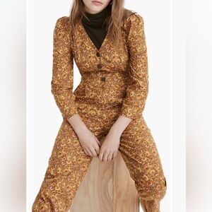 Madewell Floral V-neck Jumpsuit